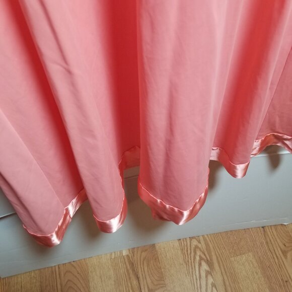 Vtg  1960s Gossard Artemis Coral Maxi Slip Dress Babydoll Fairy Nightgown Sz L - Picture 6 of 9